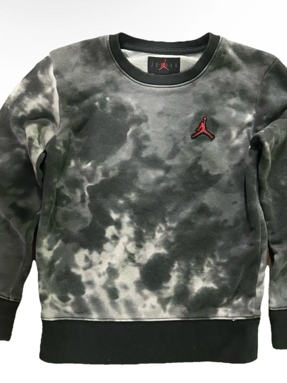 Youth Black White Tie Dye Crewneck Sweatshirt Size Small (8-10)